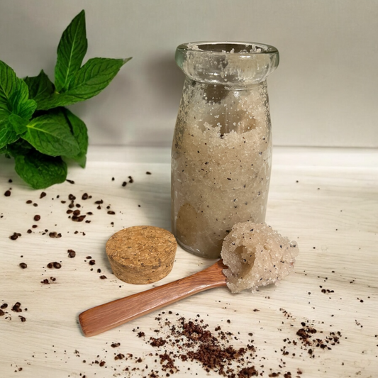 Coffee and Mint Sugar Scrub